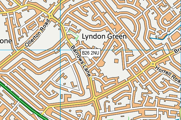 B26 2NU map - OS VectorMap District (Ordnance Survey)