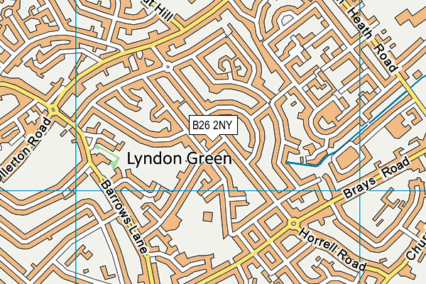 B26 2NY map - OS VectorMap District (Ordnance Survey)