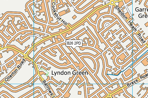 B26 2PD map - OS VectorMap District (Ordnance Survey)