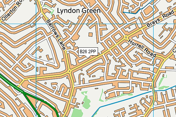 B26 2PP map - OS VectorMap District (Ordnance Survey)