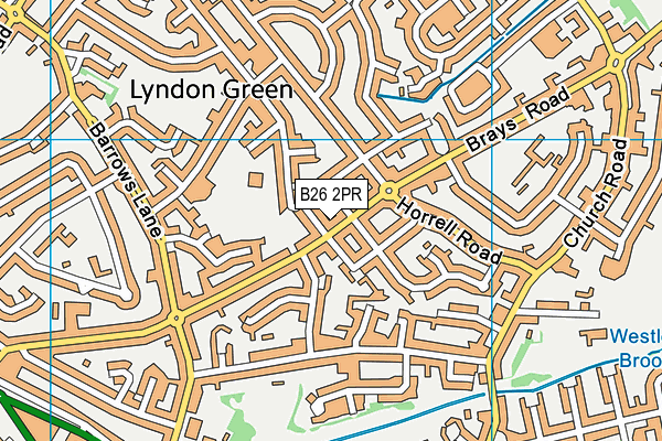 B26 2PR map - OS VectorMap District (Ordnance Survey)