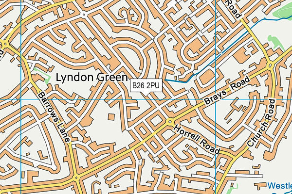 B26 2PU map - OS VectorMap District (Ordnance Survey)