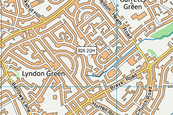 B26 2QH map - OS VectorMap District (Ordnance Survey)