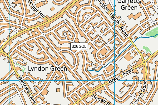 B26 2QL map - OS VectorMap District (Ordnance Survey)