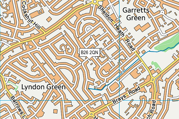 B26 2QN map - OS VectorMap District (Ordnance Survey)