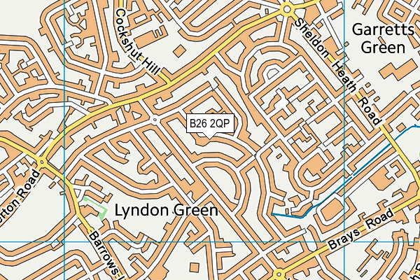 B26 2QP map - OS VectorMap District (Ordnance Survey)