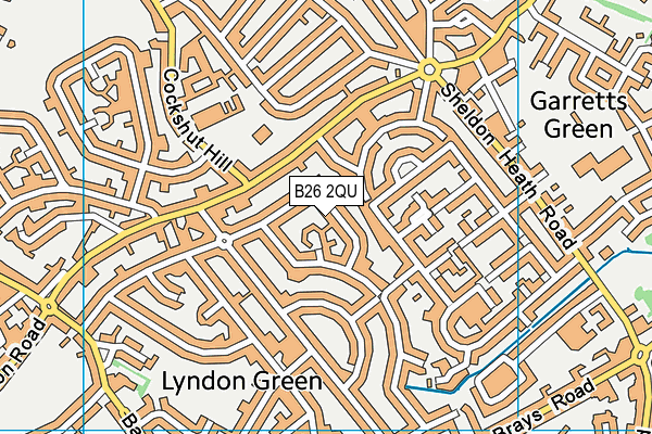 B26 2QU map - OS VectorMap District (Ordnance Survey)