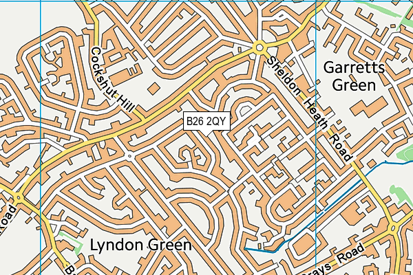 B26 2QY map - OS VectorMap District (Ordnance Survey)