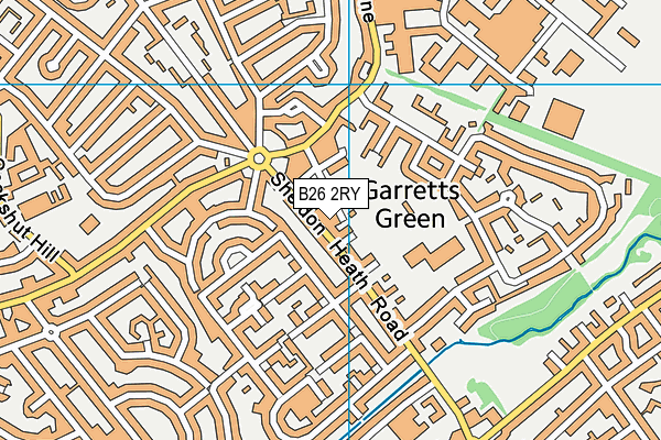 B26 2RY map - OS VectorMap District (Ordnance Survey)