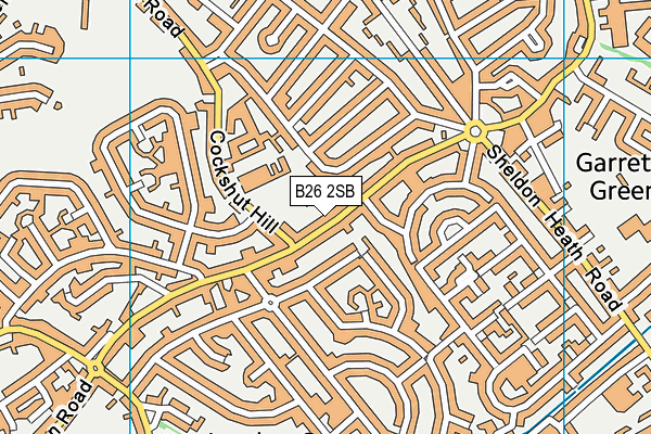 B26 2SB map - OS VectorMap District (Ordnance Survey)