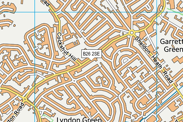 B26 2SE map - OS VectorMap District (Ordnance Survey)