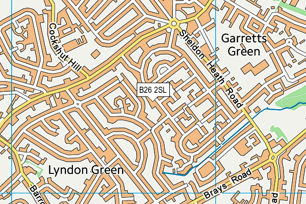 B26 2SL map - OS VectorMap District (Ordnance Survey)