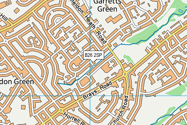 B26 2SP map - OS VectorMap District (Ordnance Survey)