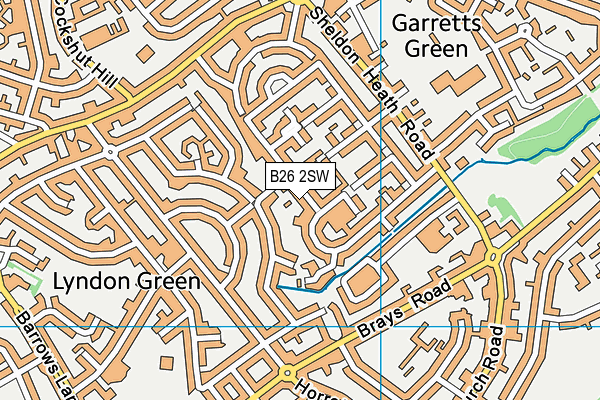 B26 2SW map - OS VectorMap District (Ordnance Survey)