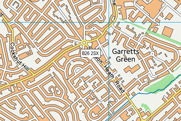 B26 2SX map - OS VectorMap District (Ordnance Survey)