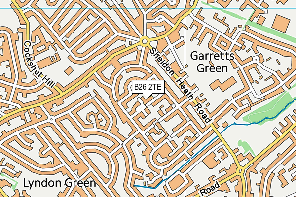 B26 2TE map - OS VectorMap District (Ordnance Survey)