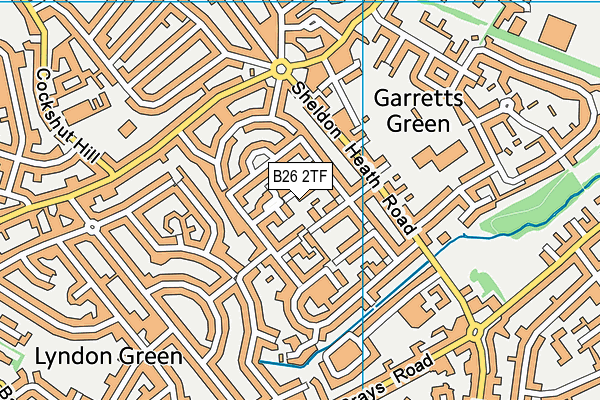 B26 2TF map - OS VectorMap District (Ordnance Survey)