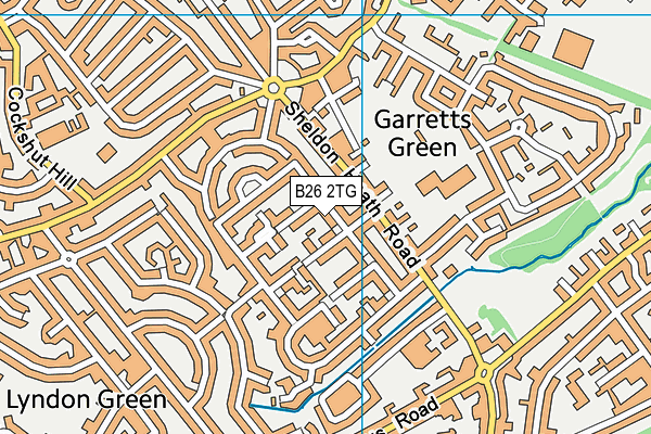 B26 2TG map - OS VectorMap District (Ordnance Survey)
