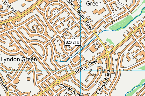 B26 2TU map - OS VectorMap District (Ordnance Survey)