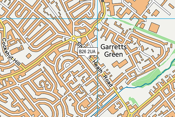 B26 2UA map - OS VectorMap District (Ordnance Survey)