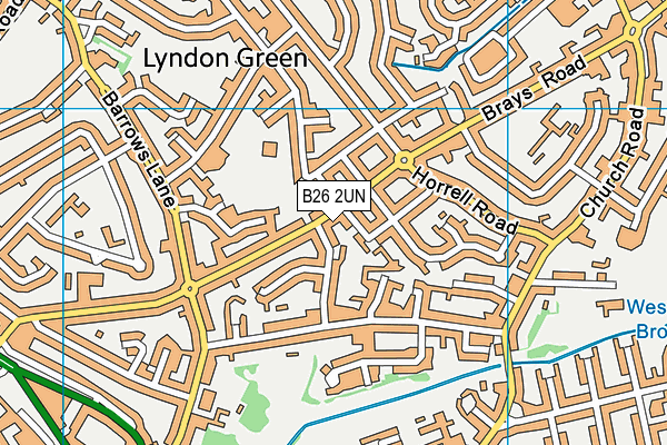 B26 2UN map - OS VectorMap District (Ordnance Survey)