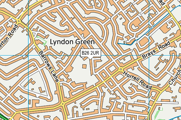 B26 2UR map - OS VectorMap District (Ordnance Survey)