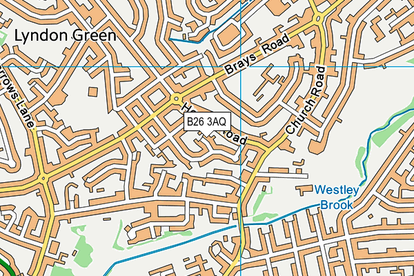 B26 3AQ map - OS VectorMap District (Ordnance Survey)
