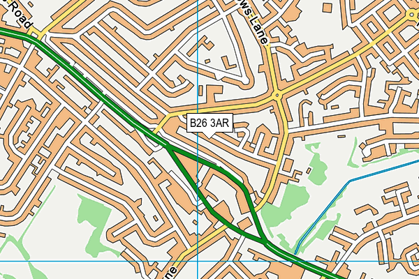 B26 3AR map - OS VectorMap District (Ordnance Survey)