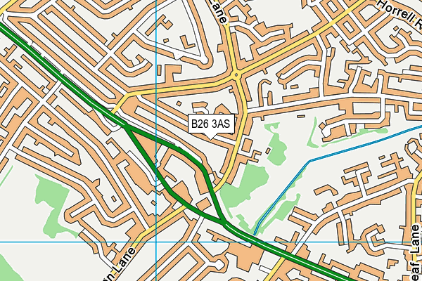 B26 3AS map - OS VectorMap District (Ordnance Survey)