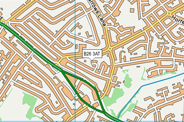 B26 3AT map - OS VectorMap District (Ordnance Survey)