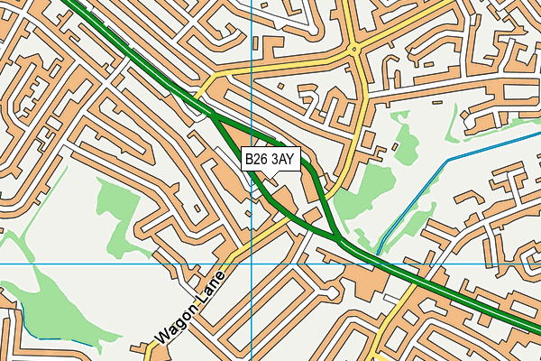 B26 3AY map - OS VectorMap District (Ordnance Survey)