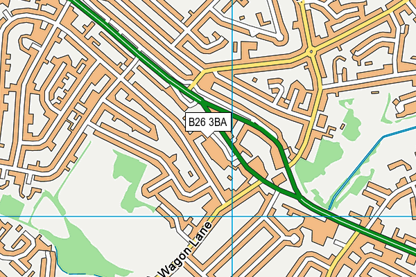 B26 3BA map - OS VectorMap District (Ordnance Survey)