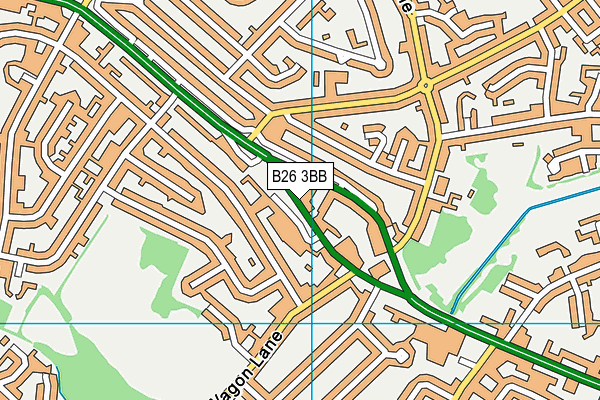 B26 3BB map - OS VectorMap District (Ordnance Survey)