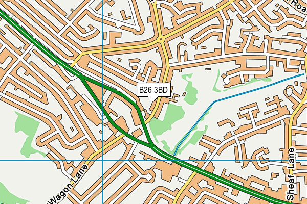 B26 3BD map - OS VectorMap District (Ordnance Survey)