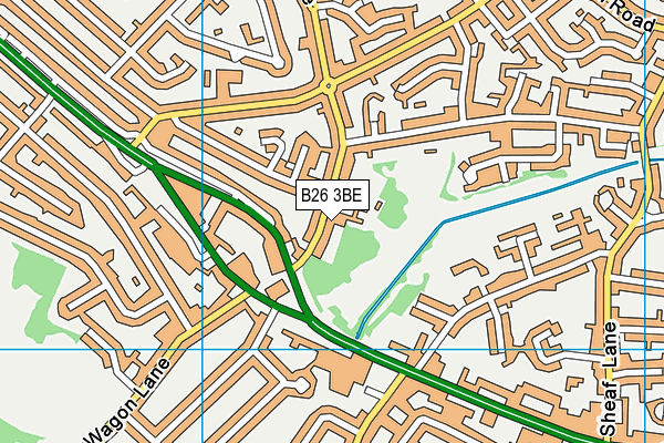 B26 3BE map - OS VectorMap District (Ordnance Survey)