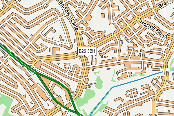 B26 3BH map - OS VectorMap District (Ordnance Survey)