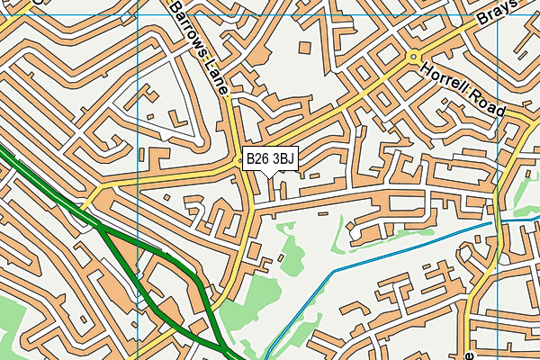 B26 3BJ map - OS VectorMap District (Ordnance Survey)