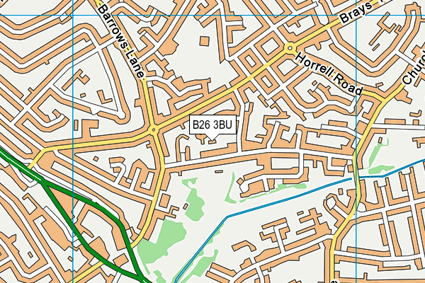 B26 3BU map - OS VectorMap District (Ordnance Survey)