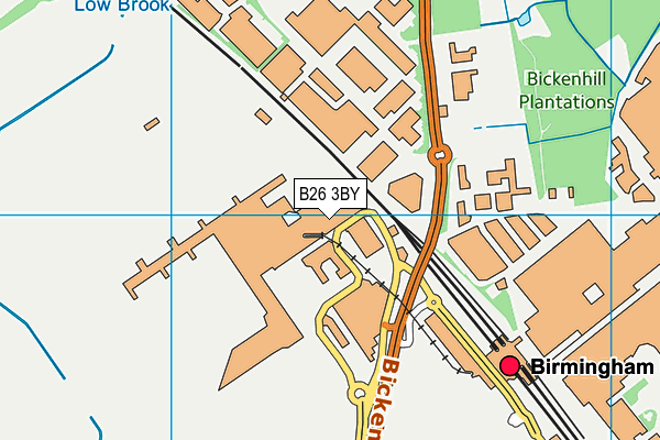 B26 3BY map - OS VectorMap District (Ordnance Survey)