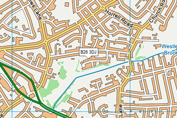 B26 3DJ map - OS VectorMap District (Ordnance Survey)