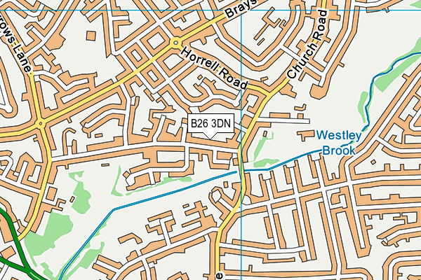 B26 3DN map - OS VectorMap District (Ordnance Survey)