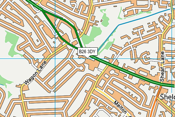 B26 3DY map - OS VectorMap District (Ordnance Survey)