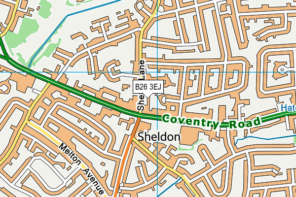 B26 3EJ map - OS VectorMap District (Ordnance Survey)