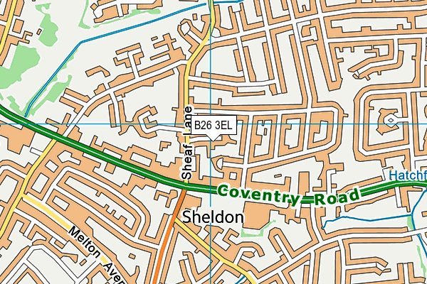 B26 3EL map - OS VectorMap District (Ordnance Survey)