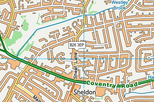 B26 3EP map - OS VectorMap District (Ordnance Survey)