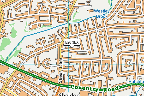 B26 3EX map - OS VectorMap District (Ordnance Survey)