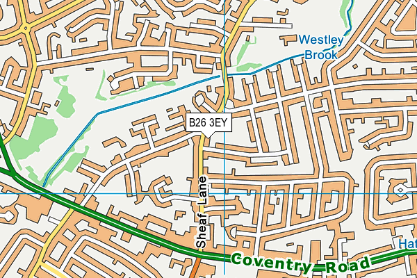 B26 3EY map - OS VectorMap District (Ordnance Survey)