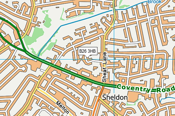 B26 3HB map - OS VectorMap District (Ordnance Survey)