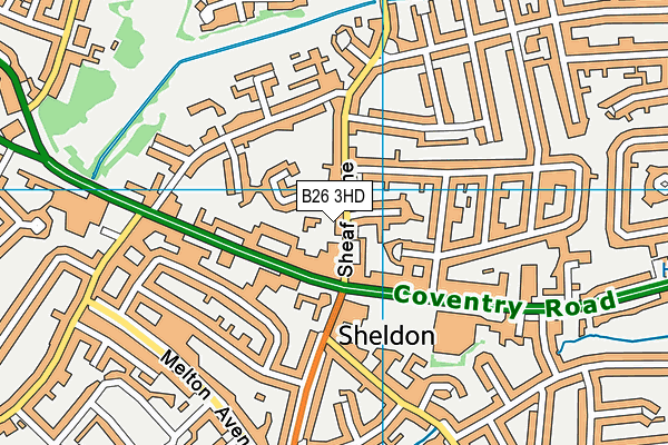 B26 3HD map - OS VectorMap District (Ordnance Survey)