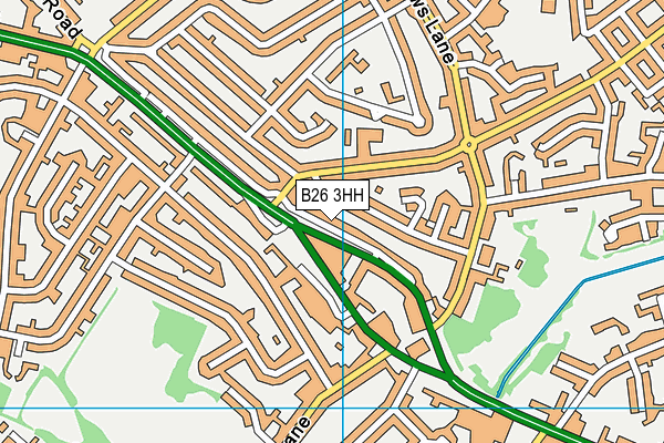 B26 3HH map - OS VectorMap District (Ordnance Survey)